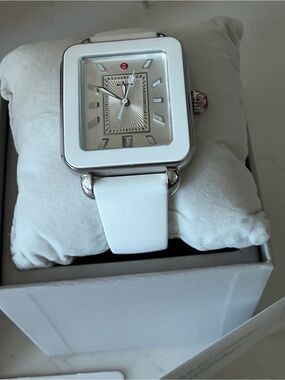 Michele White Pearl
& Silver watch